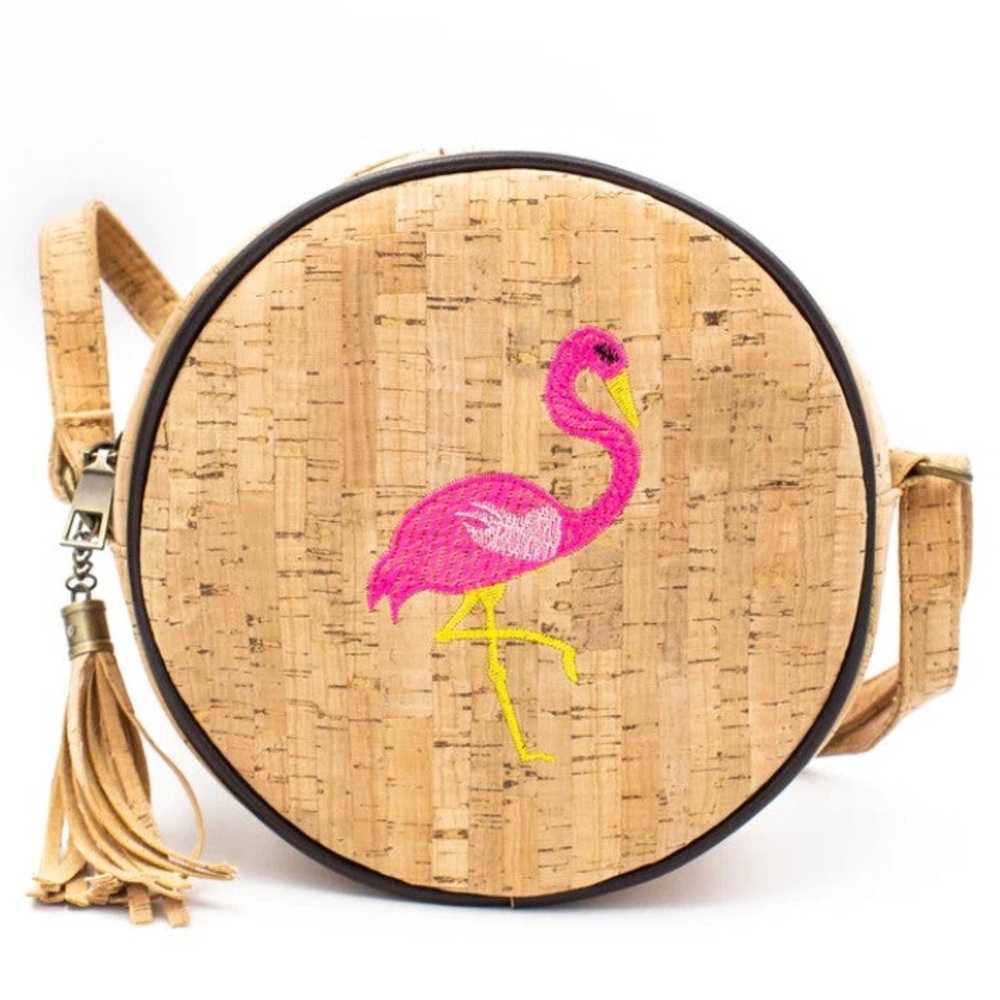 Flamingo Cork Bag BRAND NEW NEVER BEEN USED